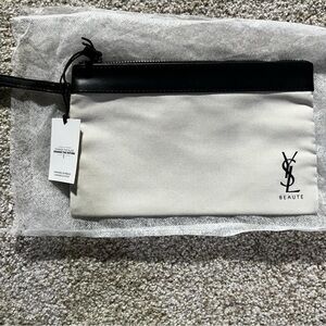 YSL Beaute✨🖤🤍Black and White Cosmetic Pouch